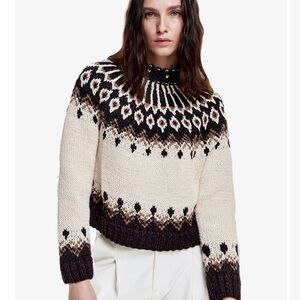 Smythe Black and Cream Patterned Sweater